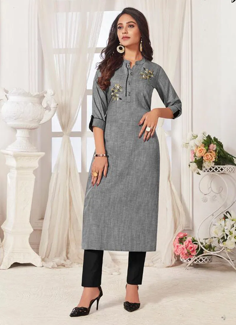 Femista Linen Latest Office Wear Kurti Collection 1001-1008